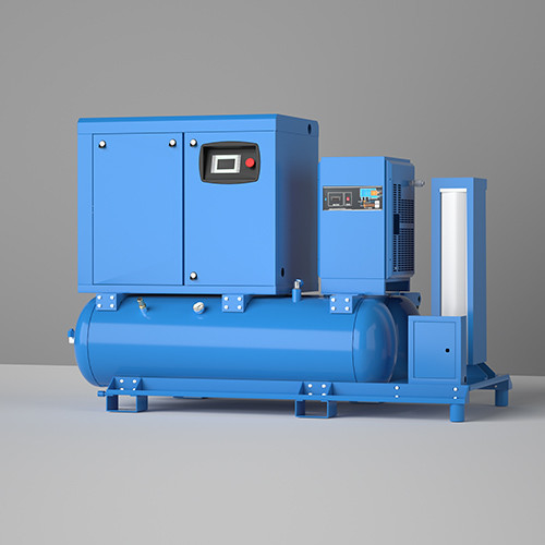 4 In 1 22kw İki Tank Kalıcı Mıknatıs Frekans Değiştirme vida Hava Kompresörü