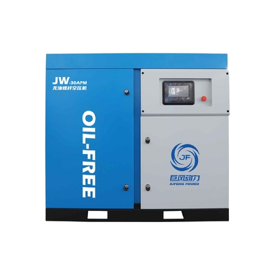 30HP Tıbbi Yağ Serbest vida hava kompresörü 22kw Su yağlama hava kompresörü